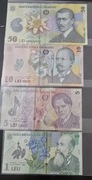 Banknoty Rumunia 1 5 10 50 LEI foliowe 