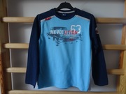 GT bluzka z długim rękawem błękitna z napisami 140