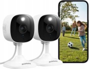 2x AOQEE C1 Kamera WiFi 3MP 2K IP65 Tryb Nocny Audio Detekcja