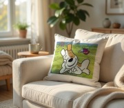 Reksio PRL retro prezent dobranocka bajki polskie poduszka 40 na 40