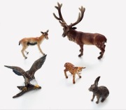 Schleich Zestaw zwierzątka figurki sarna, jelen, zając, orzeł
