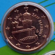 SAN MARINO  2008 5 CENTÓW UNC !!!!!!!!!!