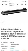 Bateria Delabie Binoptic elektroniczną zaścienna 230/12V czarny mat 