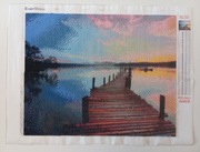 obrazek Diamond Haft 3D pomost na jeziorze 50 x 40 cm do