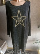 Sukienka czarna/złota Gil Santucci gwiazda