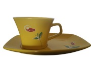 Filiżanka herbata LIPTON z podstawką - ciekawy kształt - NOWA