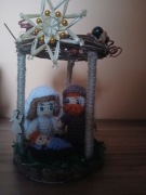 Szopka stajenka św. Rodzina na szydełku