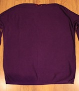 Sweter s.Oliver r. 44 fioletowy damski rękaw 3/4 wiskoza bawełna