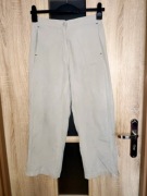 285 Beżowe spodnie ocieplane szerokie nogawki rozmiar 34/36