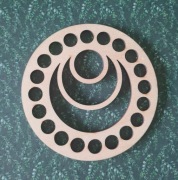 Baza dno koszyka spód koło 10cm makrama wzór 19kosz10