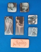 Magnes na lodówkę 7 szt A. Rodin