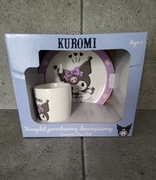 Komplet porcelanowy dwuczęściowy Kuromi – talerzyk + kubek 330 ml