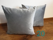 D020 poszewki na poduszki 50x50 szary welwet
