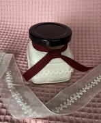 Dekorowana świeca handmade o zapachu różanym – 100% wosk sojowy