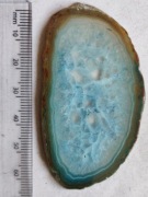 Agat aquamarynowy plaster 67x37x4   21g