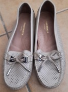 Wygodne lekkie ażurowe mokasyny damskie 37 czolenka 36 skora moccamocca