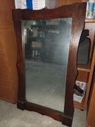 Stare drewniane lustro prl