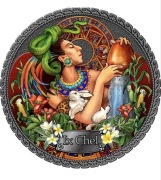 Bogini CHEL , Ghana -2021 , AG 999 srebro - 50 gram . Brak kapsla . IDEAŁ