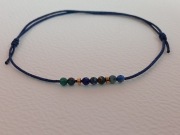 Bransoletka z kamieniem naturalnym lapis lazuli regulowana 