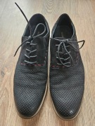 Allessio Nesca. Półbuty meskie czarne zamszowe .Rozmiar.45