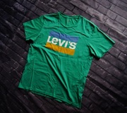 Damska koszulka, T-shirt Levi's zielona, rozmiar L