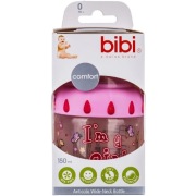 Bibi butelka antykolkowa dla dziewczynki, szeroka szyjka, 150ml, I'm a girl