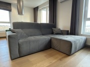 Kanapa narożnik welurowy na wymiar od tapicera – stan jak nowy