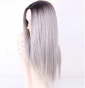 Peruka syntentyczna siwa