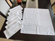 Komplet serwetek serwet na stół z bawełny adamaszku 8 sztuk. 52x 52 cm.