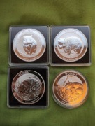 Wombat, 4 srebrne monety, perth mint, 