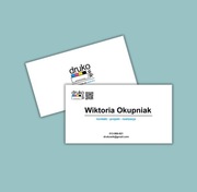 Wizytówki dwustronne SATYNA 350g + projekt na życzenie, 100sztuk