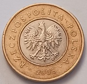2 zł złote 2008 r. niski nakład - destrukt - niedobite skrzydła  