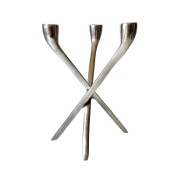 Świecznik alu Matthew Hilton lata 80. modern kubistyczny design 