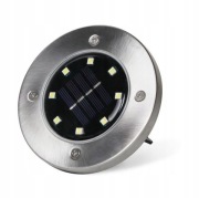Zestaw 4 lampy solarne ogrodowe najazdowe dysk