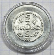 0981 Belgia 1000 lat mennictwa Srebro UNC