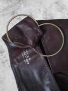 Pasek - PAS - BRĄZOWY - ZŁOTE OKUCIA - JUTTA REISSIG HAMBURG - VINTAGE