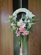 Wiosenny wianek, prezent, dekoracja, Komunia, Dzień Mamy, rękodzieło