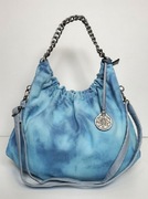 Torebka damska NIEBIESKA a’la jeans | ekoskóra | Włoska | NOWA