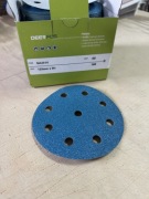150x Krążek Ścierny 125 mm DEERFOS SA331 do szlifierek Festool - P60