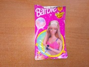 Barbie Chupa Chups Fantasy Ball naklejki lizak puste opakowanie folia