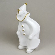 New Look Klaun biały Miklos Veress Hollohaza design połowy XXw 23cm