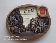 Magnes drewniany na lodówkę Łódź 3D.(20) Starówka.