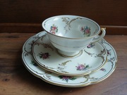 Stary zestaw trio porcelanowe sygnowane Konigl Tettau