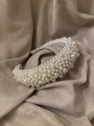 Opaska na głowę z perełkami glamour retro ślubna ozdoba na ślub  komunię 