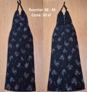 Czarna elegancka sukienka bez pleców