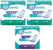 ZESTAW 3xMajtki CHŁONNE dla DOROSŁYCH iD PANTS-2x12 SUPER + 1x10 MAXI r. M