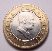 Turcja 50 kurus 2005 BIMETAL ŁADNA!