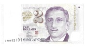 SINGAPUR - 2 DOLLARS - 2010 - P.46c - 2 kwadraty - UNC