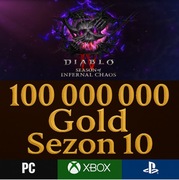 Diablo 4 Sezon 10 Infernal Chaos - Gold/Złoto 100.000.000 (100mln)