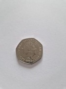 Moneta Wielka Brytania 2022 50 pensów Queen Elizabeth II